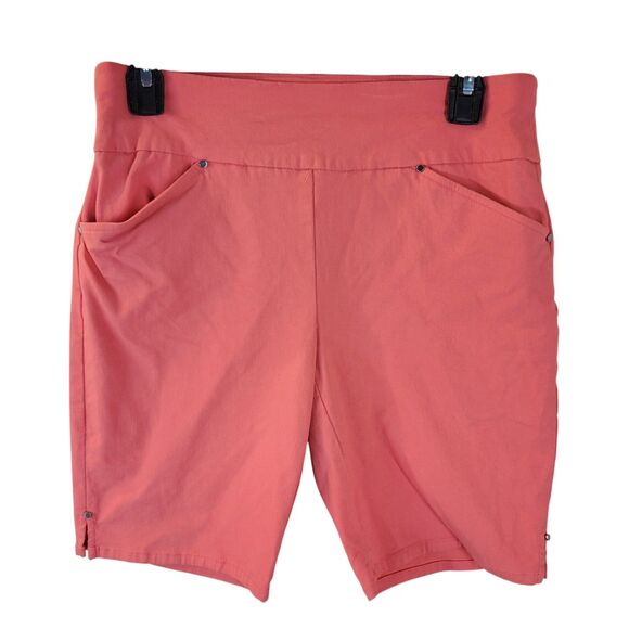 INC International Concepts Womens Size 2 Salmon Solid Pull On Bermuda Shorts - Picture 1 of 11